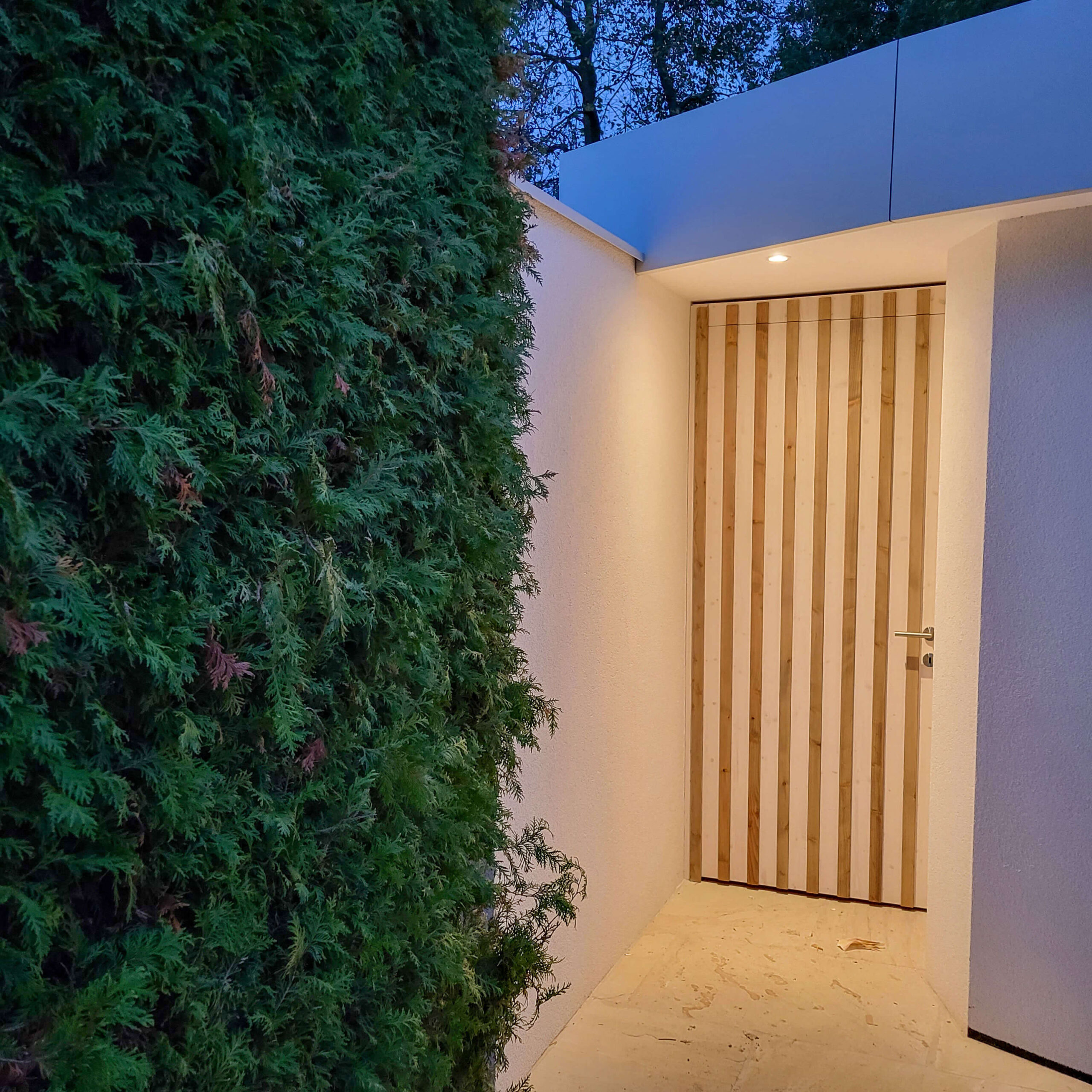 Gartentür, Holzpaneele