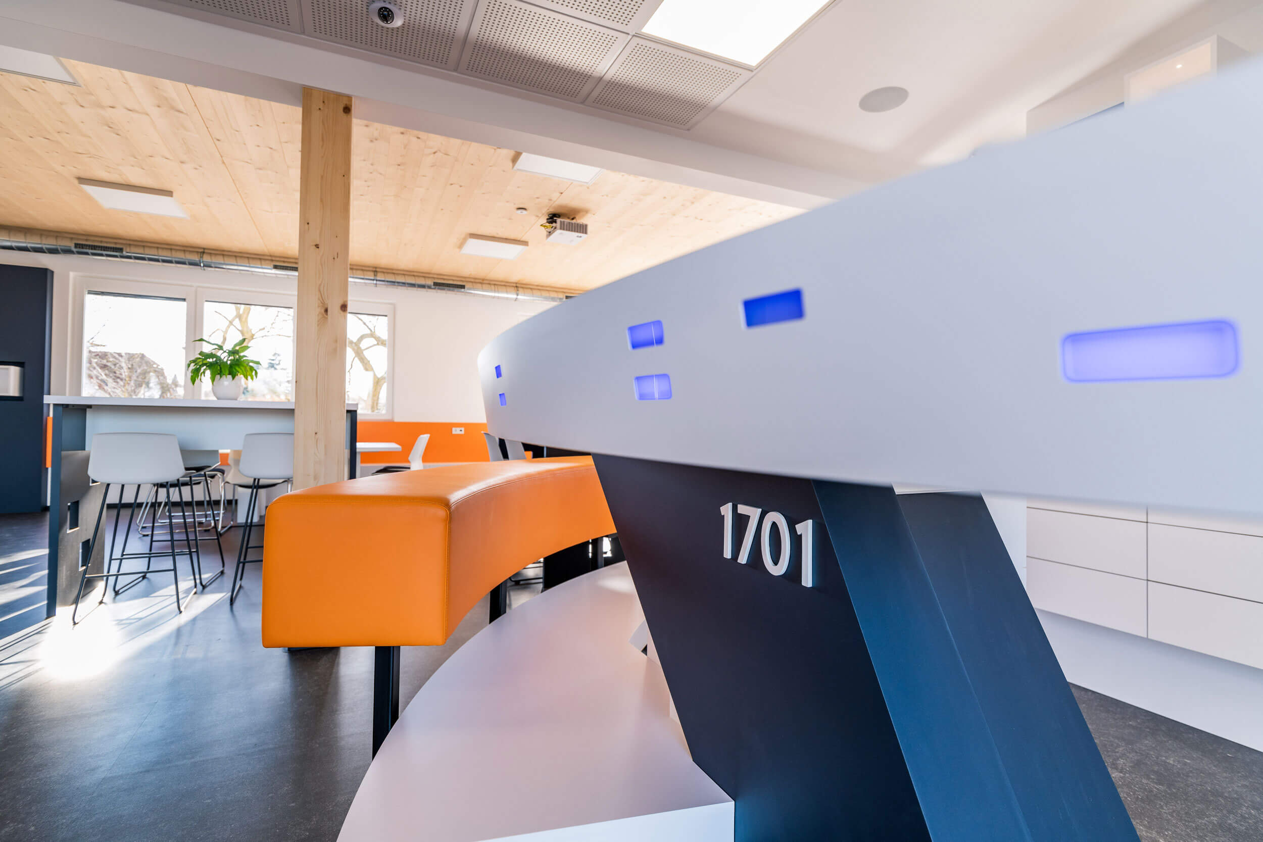 Essensbereich Bürogebäude, Theke